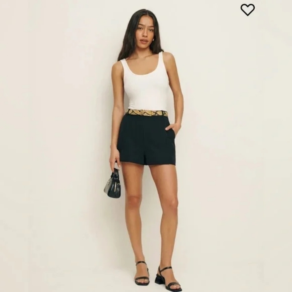 Reformation Black Mel Shorts Size 10 NWT